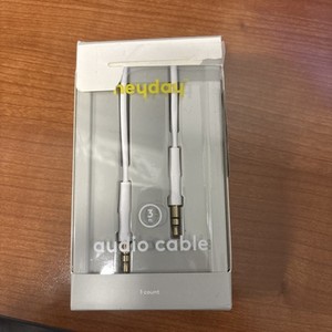 heyday Audio Cable 3' Round Cable - White 3.5MM Aux