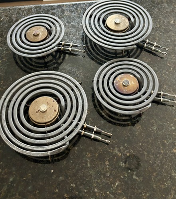 #ad Electric Range Burner Coil Elements Set of 4 – 2 Large 2 Small – Tested Working $27.97