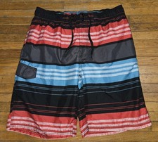 Kanu Surf Men's Swim Trunks Board Shorts Red Blue - Med Lined