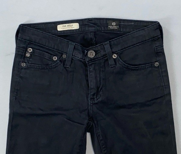 AG 'The Stilt' Cigarette Sateen Jean Style Pants. Washed Black, Women's 24R. GUC thumbnail 6