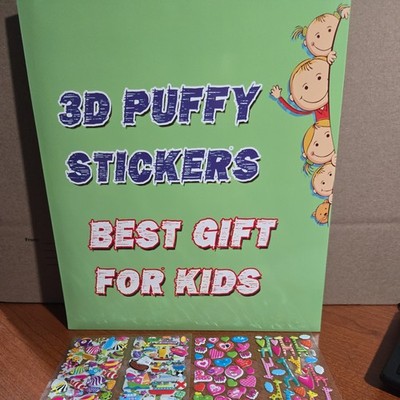 3200+ Stickers for Kids, 3D Puffy Sticker, 64 Different Sheets, Multicolored 
