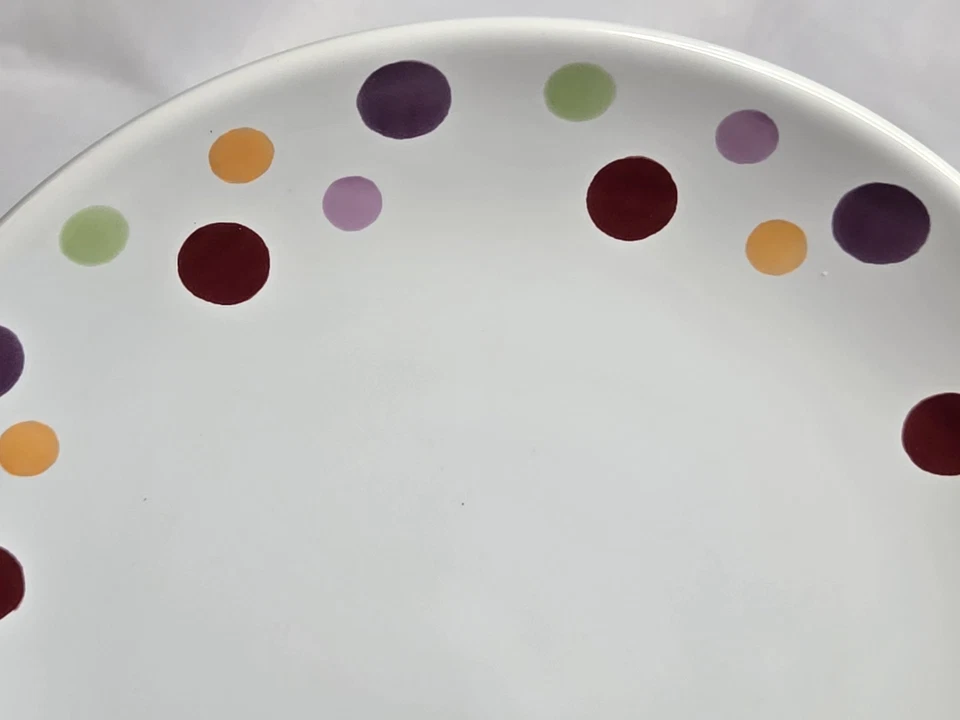 ¡BONITO! JUEGO DE 2 PLATOS ENSALADA MIMADOS CHEF LUNARES 8" Diámetro  Foto 3 de 4