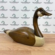 Large John Reid Hand Carved Canada Goose Decoy Signed Fenwick Ontario 12 in