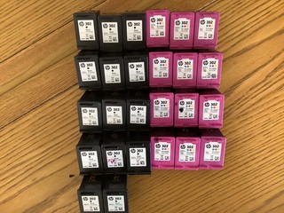 26 EMPTY HP ink cartridges USED