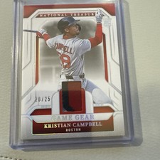 2025 National Treasures Kristian Campbell Game Gear Swatches /25 RC Red Sox