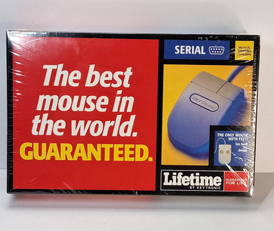 NOS Sealed Vintage 1996 Key Tronic Lifetime Serial Mouse 9-Pin ''Best in World''