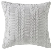 Vcny Home Dublin Cable Knit Cotton Decorative Pillow