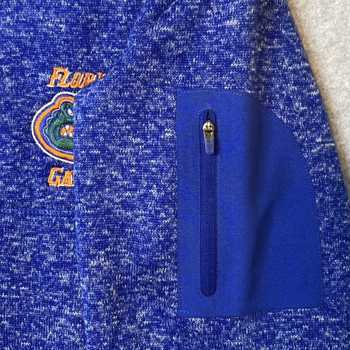 Antigua 1/4 Zip Heather Blue M Florida Gators Sweater Long sleeve Embroidered - Picture 8 of 11