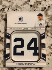 2022 Topps Series 1 Jersey Number Medallion Commemorative Relics Miguel Cabrera