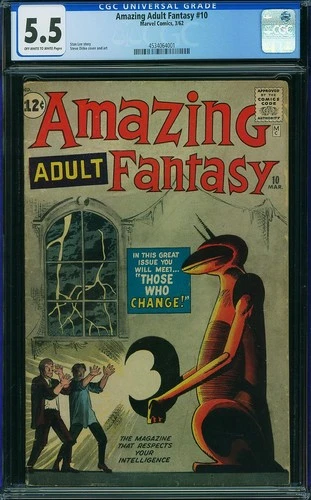 Amazing Adult Fantasy #10 CGC 5.5 Marvel Comics 1962 Later #15 Spider-Man R4 cm