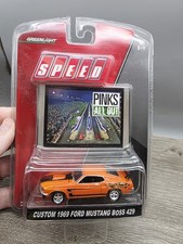 Greenlight Custom 1969 Ford Mustang Boss 429 Orange '69 Speed Pinks All Out