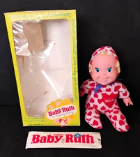 Vintage 1971 Baby Ruth Baby Bean Bag Doll Hasbro Candy Bar Promo Advertising Toy