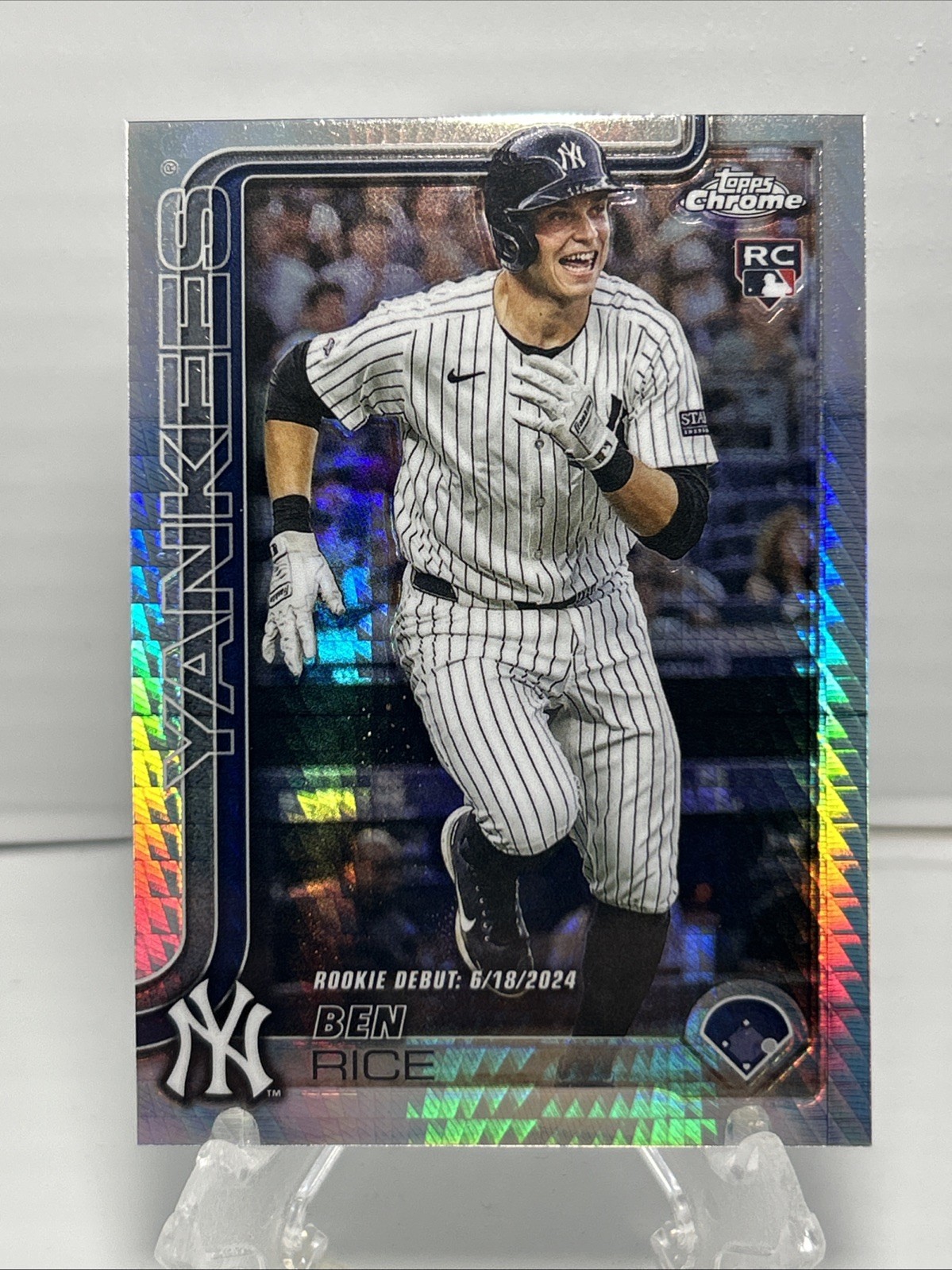 2025 Topps Chrome Update - Ben Rice #USC138 Prism Refractor RC Yankees