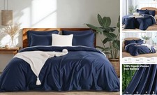 Duvet Cover Queen Set, Ultra Soft, Viscose from Queen 90"x90" Sapphire Blue