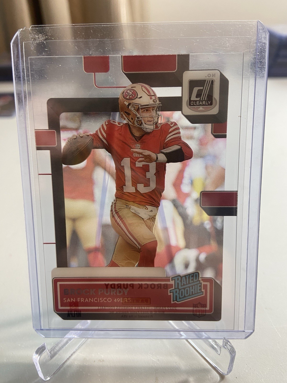 2022 Panini Donruss Clearly Brock Purdy Rated Rookie San Francisco 49ers
