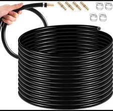 Self Sinking Aeration Hose 100 FT  3/8 Inch Pond Aerator Hose Kit Water/ Lake