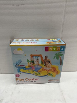Intex Inflatable Kids Dinosaur Play Center Outdoor Water Park Pool with Slide