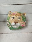 Fitz & Floyd Classics Serengeti Exotic Tiger Leopard Cat Covered Trinket Dish