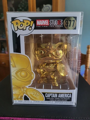 Captain America (Gold Chrome) Funko Pop! Marvel Studios The First Ten Years #377