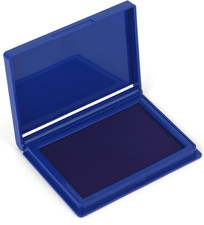 Blue Stamp Pad, 4 X 2.5 Inch Premium Quality Ink Pad for Stamps, All-Purpose Fel