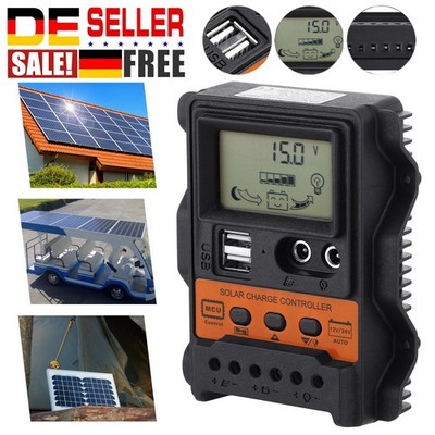 Advanced Solar Charge Controller 30A with LCD Display for 12V/24V Battery