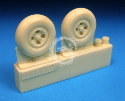 Zestaw Spitfire Four Slot Mainwheels BarracudaCast BR48317 skala 1/48