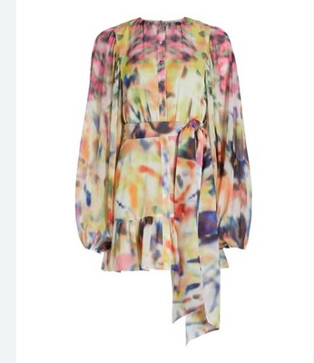Alexis Dress Leonie Crepe Multicolor XS