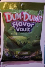 1x Dum Dums Flavor Vault Pickle Lollipops 3.5oz Bag - Limited Edition 2025