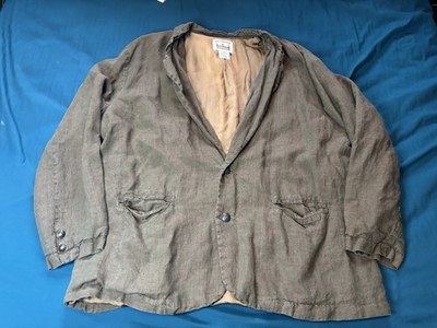 #ad #ad Vintage 80s Haymaker Chore Coat Jacket Mens Large Brown Linen Blazer Sport True $48.88