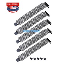 5pcs PCI Slot Cover Hard Steel Mesh Dust Filter Blanking Plate