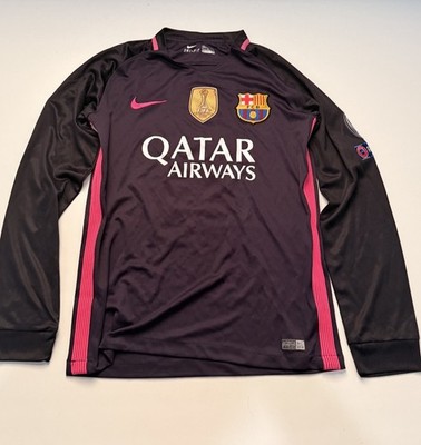Nike FC Barcelona Neymar Jr 11 Long Sleeve Jersey Black Pink