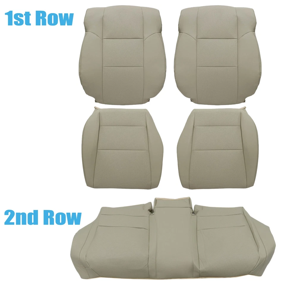 Front Bottom / Top / Rear Bottom Leather Seat Cover For 2009-2014 Acura TSX Tan Foto 2 de 4