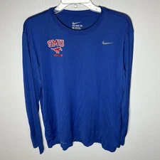Nike SMU Mustangs Mens L Soccer Team Issue/Player Worn L/S Athletic Fit Shirt