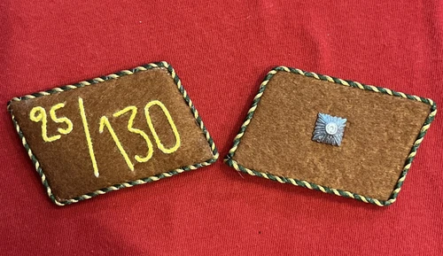 WW2 WWII German Stormtroopers Brownshirts Military collar tabs patches W RZM Tag