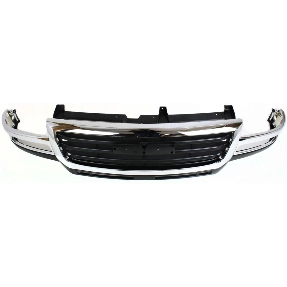 New Front Grille 2003-2007 GMC Sierra 2500 3500 HD Black Insert Plastic - Image 4 of 4