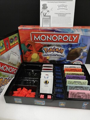 MONOPOLY POKÉMON KANTO EDITION BRETTSPIEL HASBRO KOMPLETT 