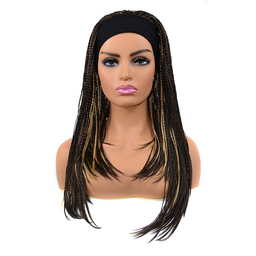 Box Braided Headband Wig for Black Women 18" Synthetic Full Braids Wig Wrap Wig  - Picture 23 of 35