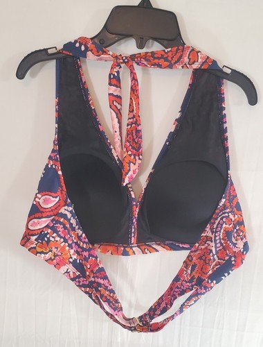 Swimsuits For All Women's Size 22 Multicolored Halter Swim Top Bikini Top New - Picture 2 of 2