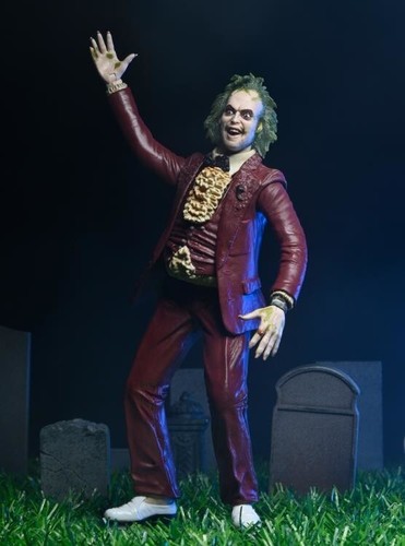 Figura de esmoquin rojo Beetlejuice 7 pulgadas NECA - Imagen 2 de 4