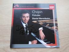 Daniel Barenboim autograph signed CD booklet "Chopin"
