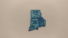 Imán de goma para refrigerador vintage del estado de Rhode Island