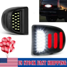 2PCS Red Tube LED License Plate Lights For Chevy Silverado GMC Sierra 1500 2500