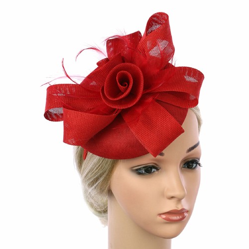Cappello donna piuma capelli fascinatore clip matrimonio fascia tè reale cocktail party - Foto 3 di 21