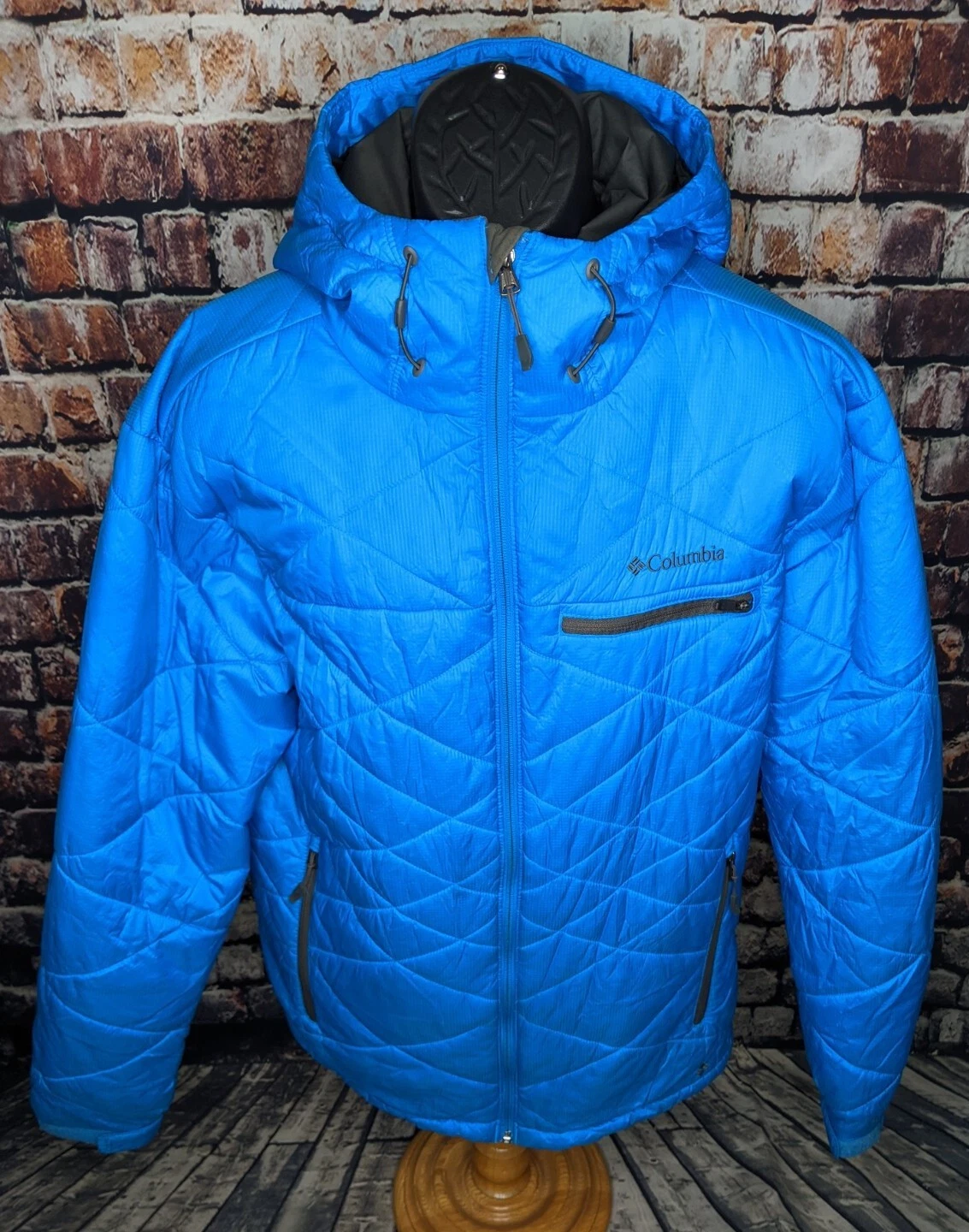 Columbia Hooded Omni Heat Reflective Insulated Winter Jacket Mens XL Thermal Ski
