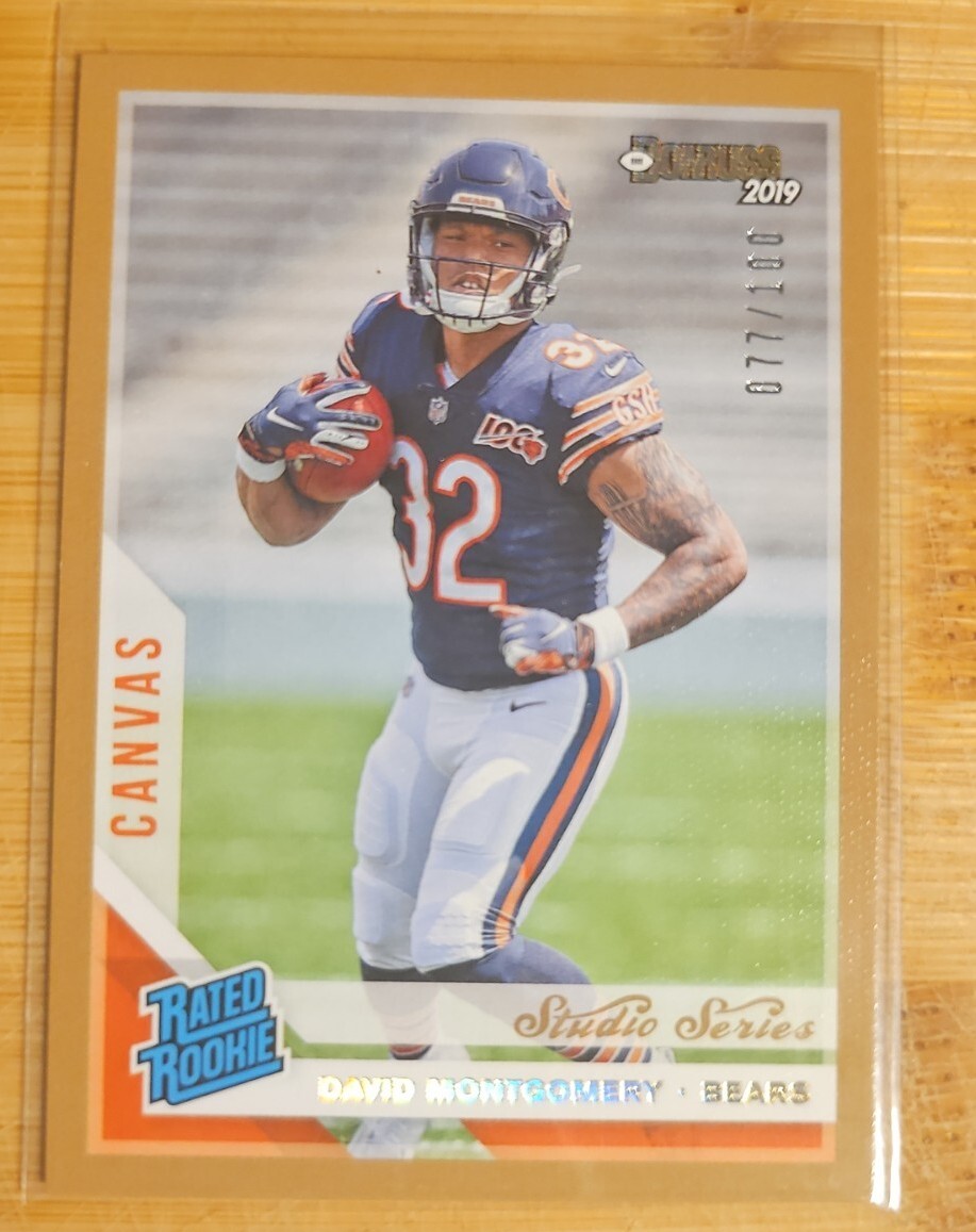 2019 Panini Donruss Rated Canvas Studio Series /100 David Montgomery Rookie RC