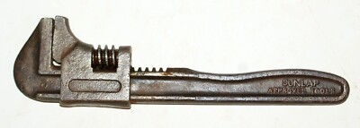 Old Vintage DUNLAP sold by Sears Made by Billings & Spencer 8'' adjustable wrench
