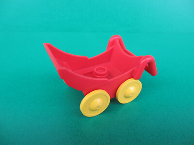 Lego Duplo Ville Kinderwagen Puppenwagen rot gelbe Räder Baby Buggy (150322G)