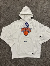 New York Knicks Nike 2024/25 City Edition Essential Club Pullover Hoodie - White