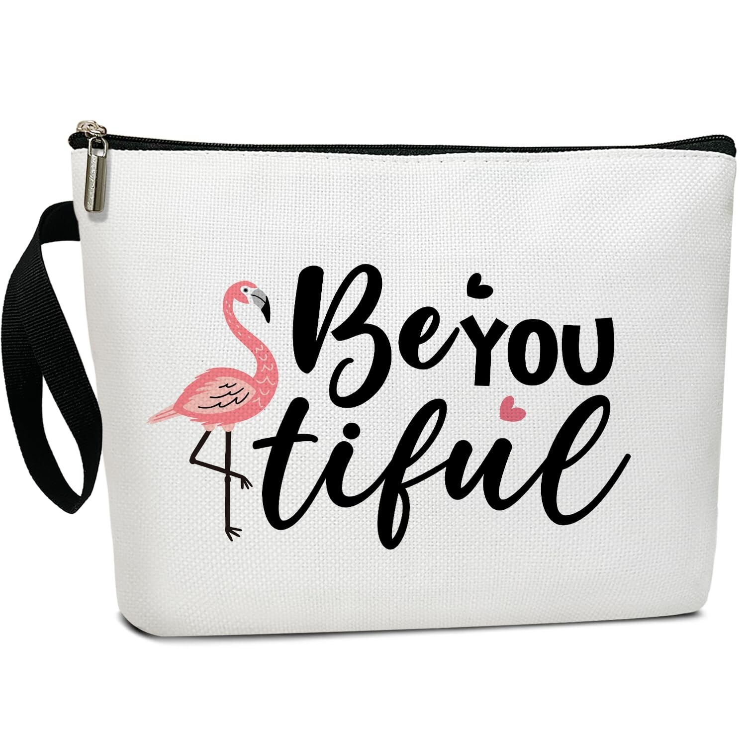 Flamingo Print Cosmetic Bag & Toiletry Pouch Organizer for Women
