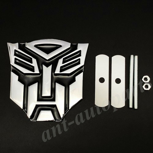 3D Metal Chrome Transformers Autobot Deception Auto Front Grille Badge